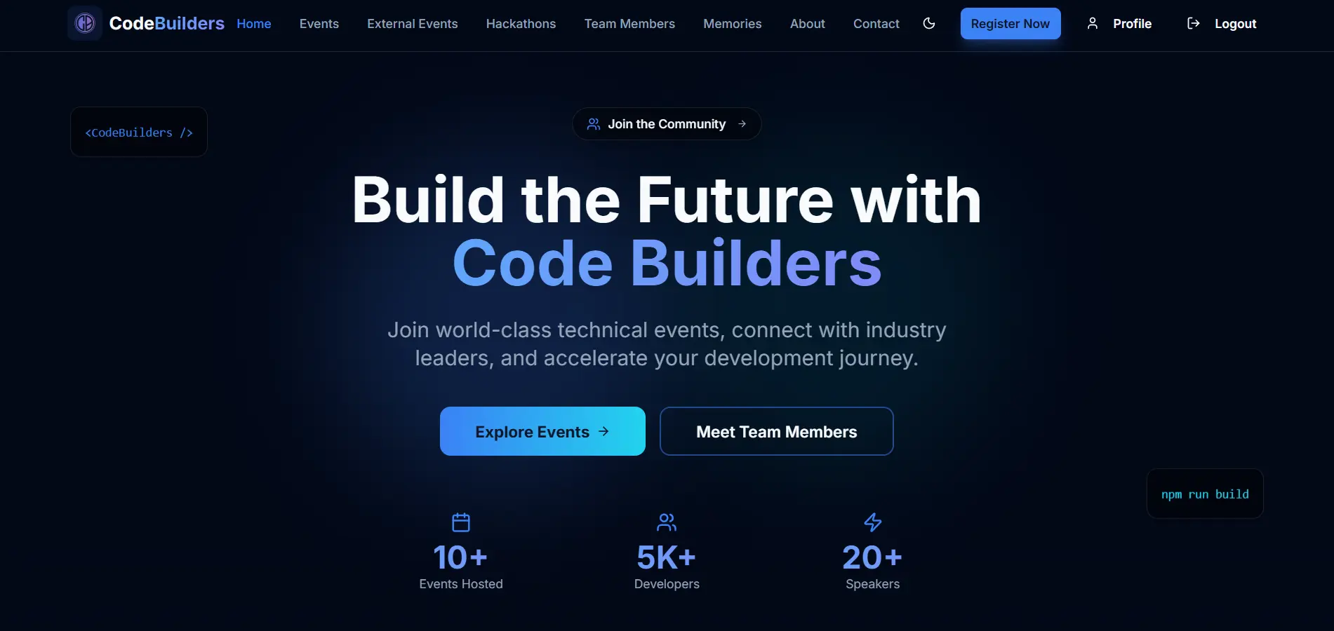Code Builders - IT Event Platform