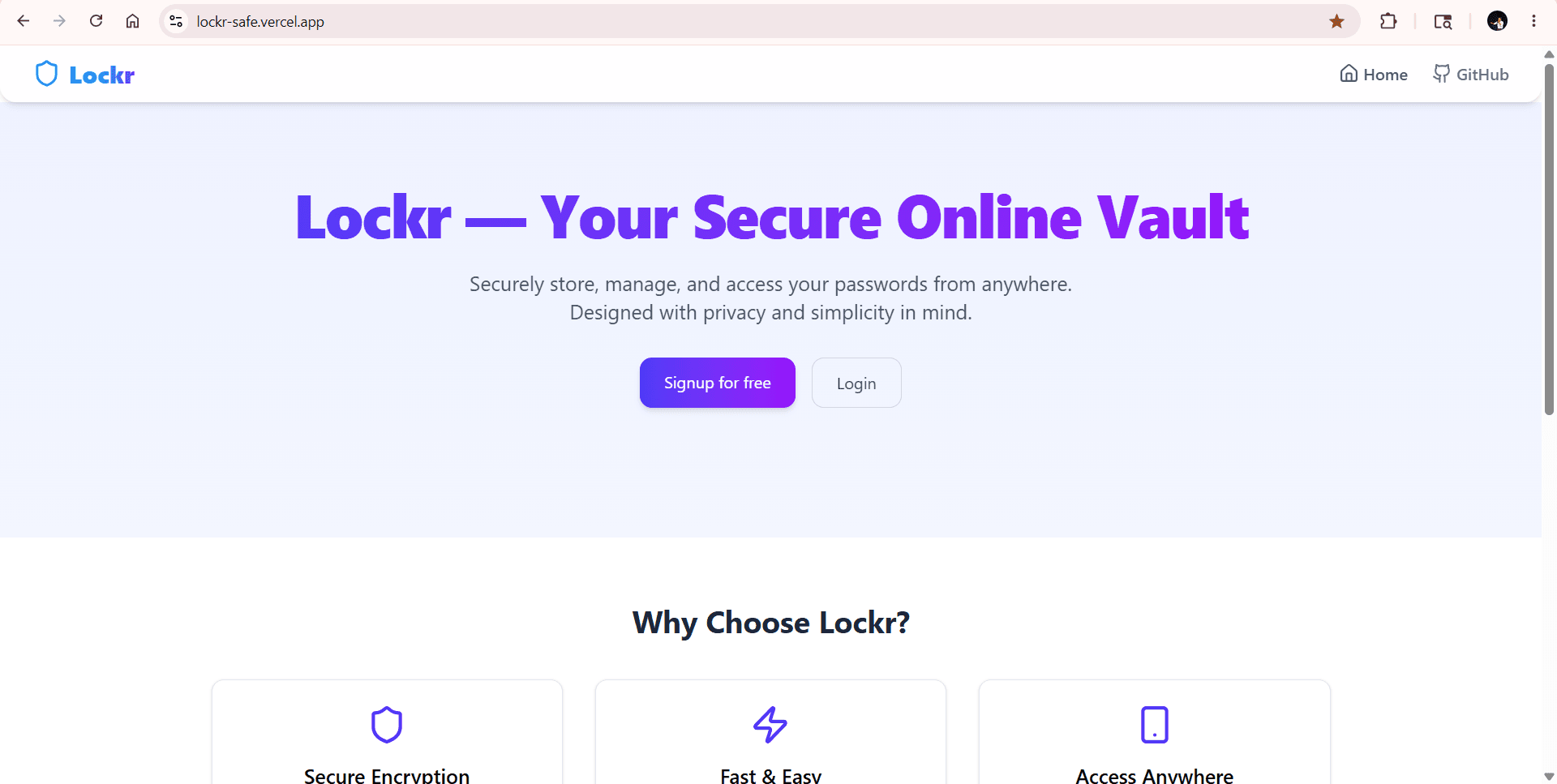 Lockr - Secure Asset Vault